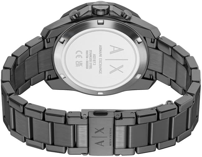 Detalle de Armani Exchange Uhr für Herren – Chronograph, 44 mm, anthrazit/blau