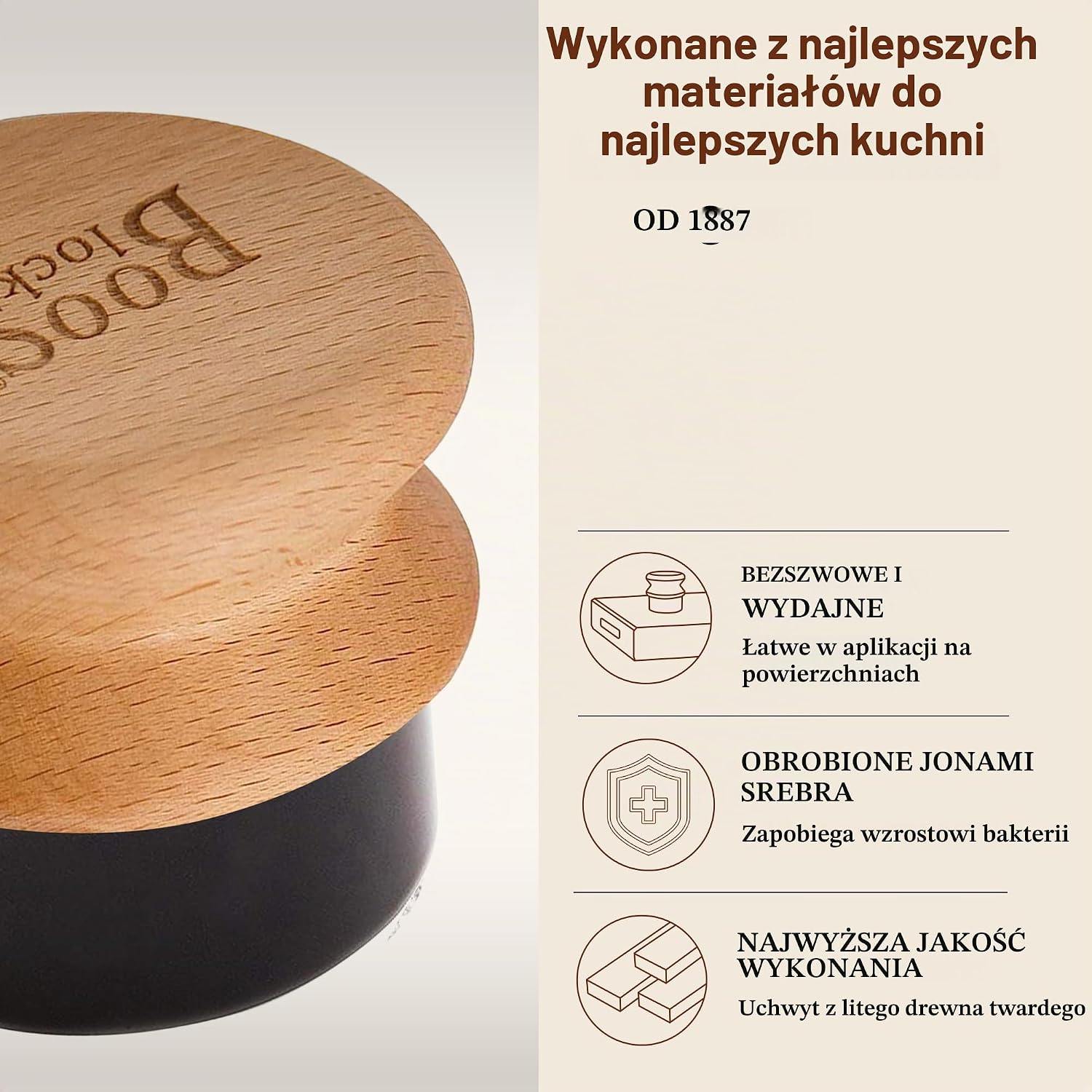 Detalle de John Boos APPLICRND – aplikator oleju i kremu do drewnianych desek
