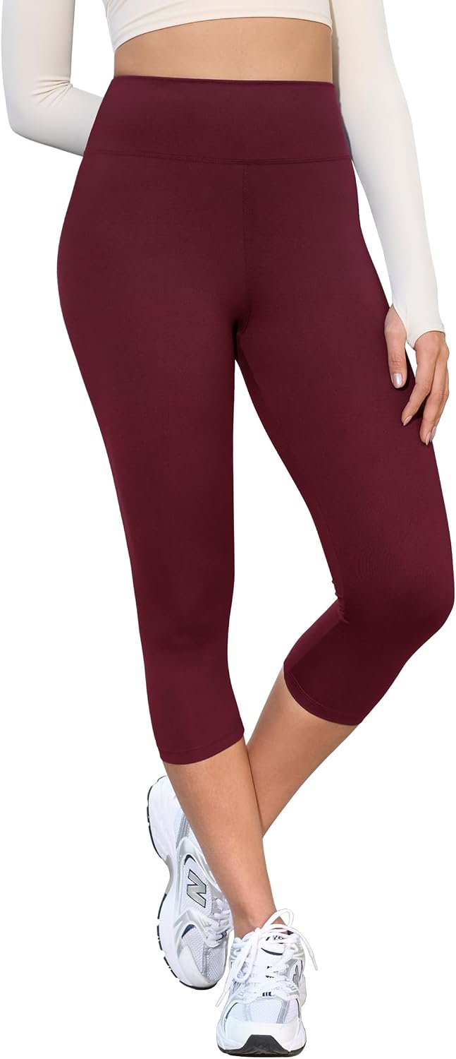 Thumbnail 1 de VALANDY Creamlush 4 Pack Capri Leggings for Women — High-Waisted, Ultra-Soft Yoga and Lounge Pants (S-3XL)