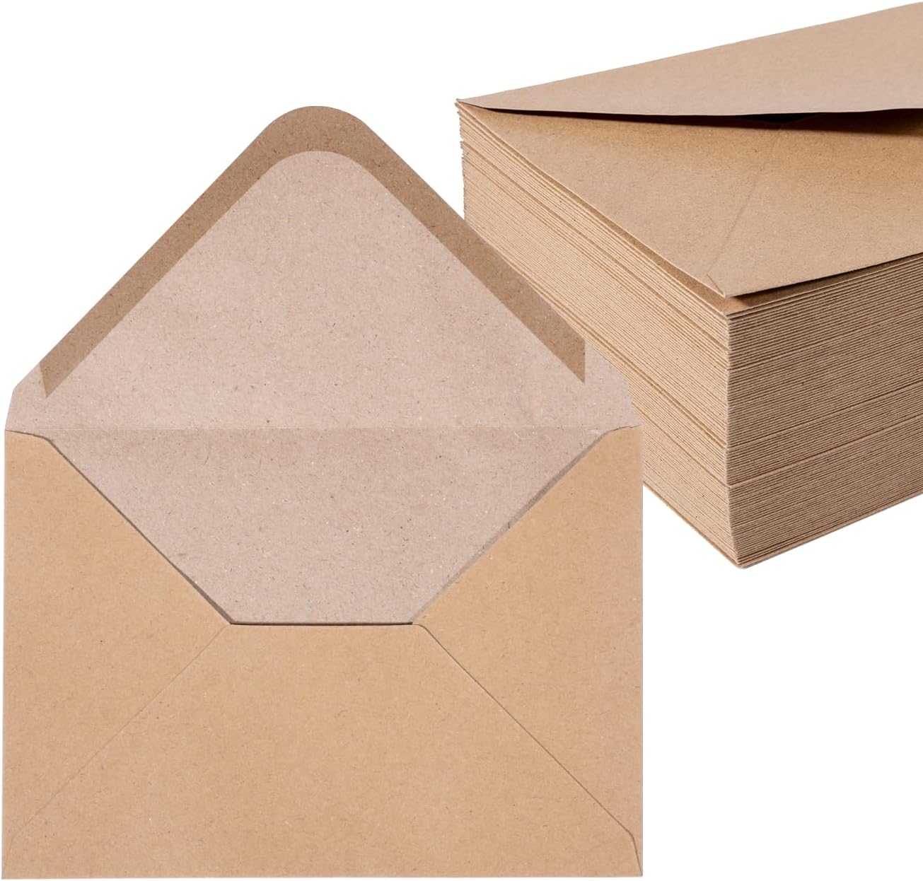 Detalle de Kraftpapier Umschläge 100 Stück, B6 (125 x 176 mm), 130 g/m² – Nassklebung