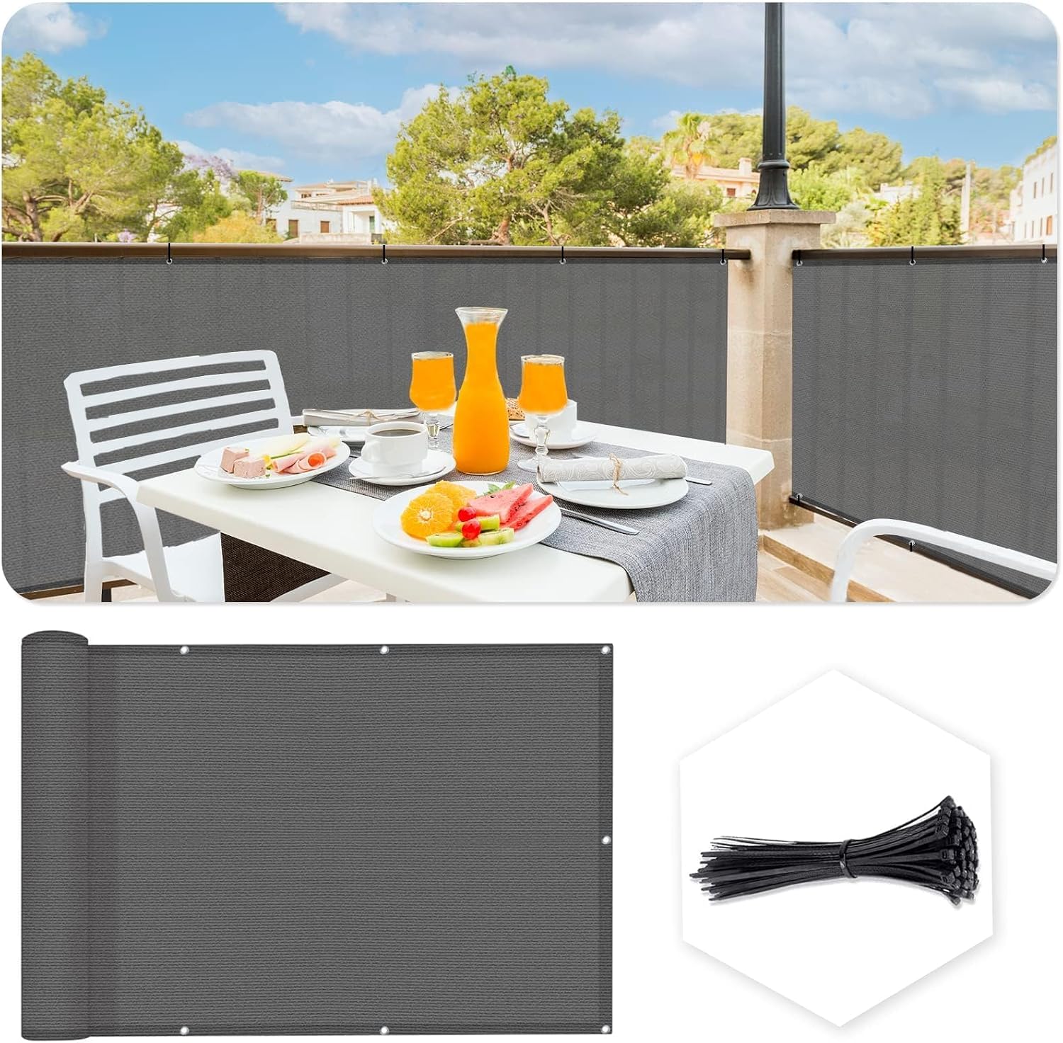 Detalle de SUNLAX Balcony Privacy Screen 3'x12