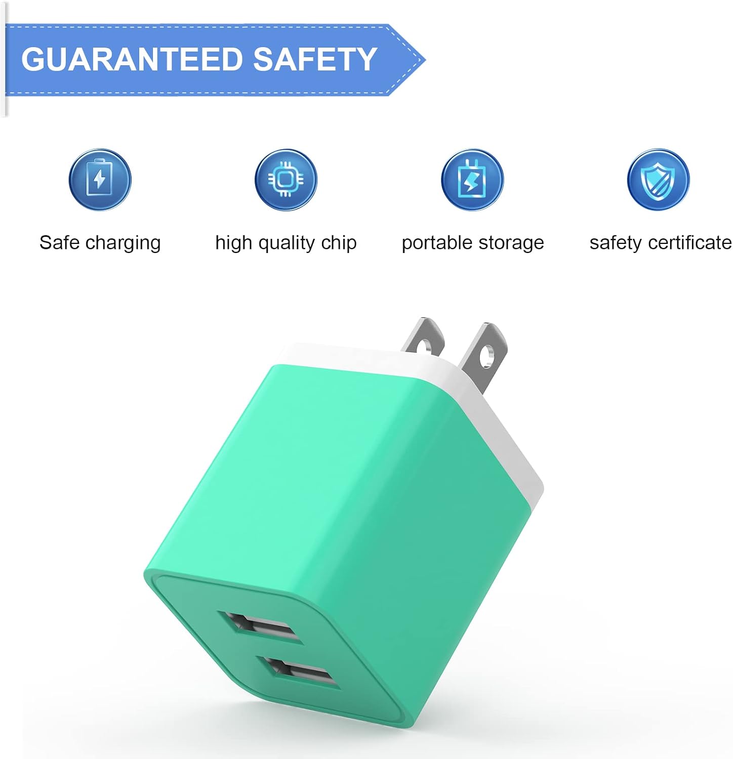 Thumbnail 2 de iGENJUN 2.4A Dual USB Wall Charger 6-Pack
