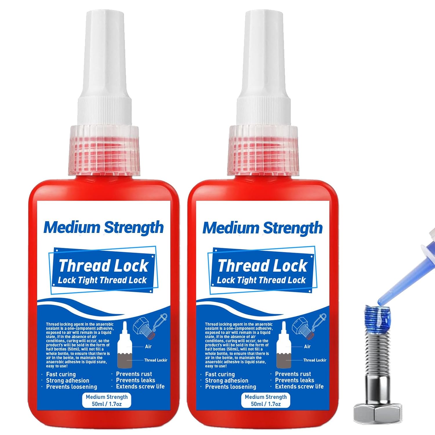Detalle de 1DFAUL 100 ml Medium-Strength Threadlocker for Metal Fasteners