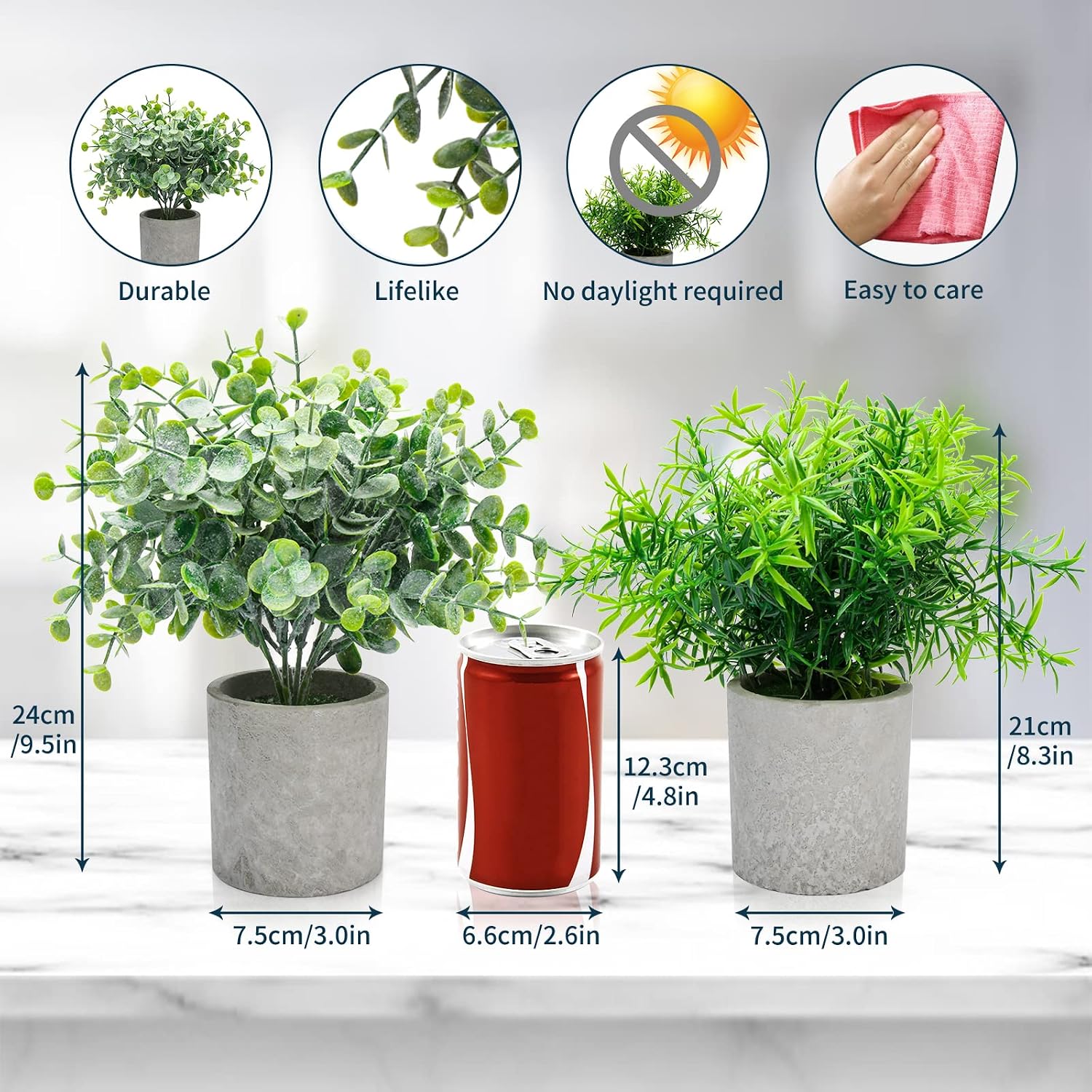 Thumbnail 1 de Elecoutek Artificial Plant Set, 4 pots
