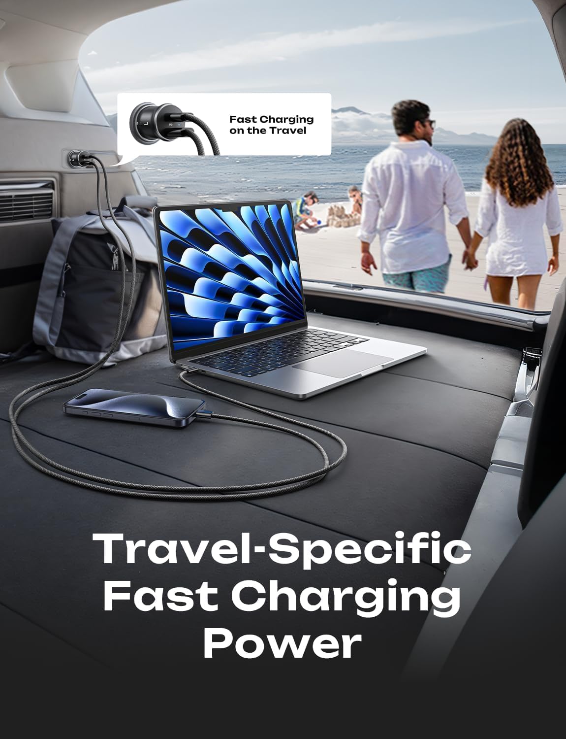 Thumbnail 5 de LISEN 90W car charger with dual USB‑C ports