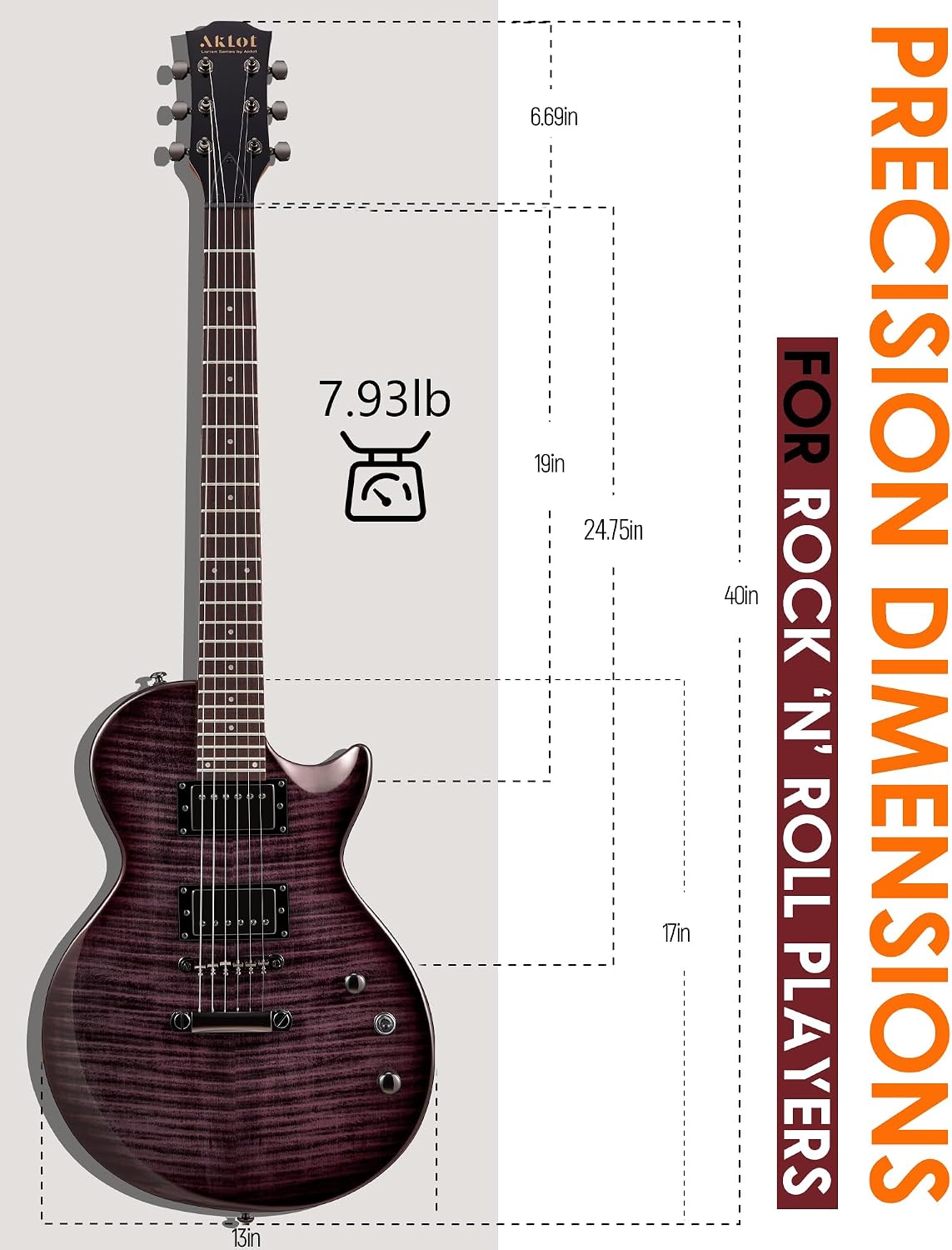 Thumbnail 1 de AKLOT AK-L10F LP Electric Guitar Kit, 24 Frets, Coil-Split Humbuckers