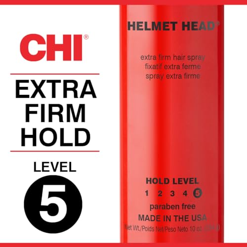 Detalle de CHI Helmet Head Extra Firm Hairspray: Maximum Hold, Humidity-Resistant 10 Oz