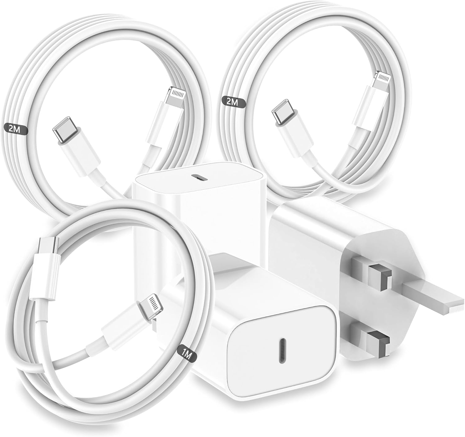 Detalle de iPhone Charger 20W PD 3‑pack with MFi cables