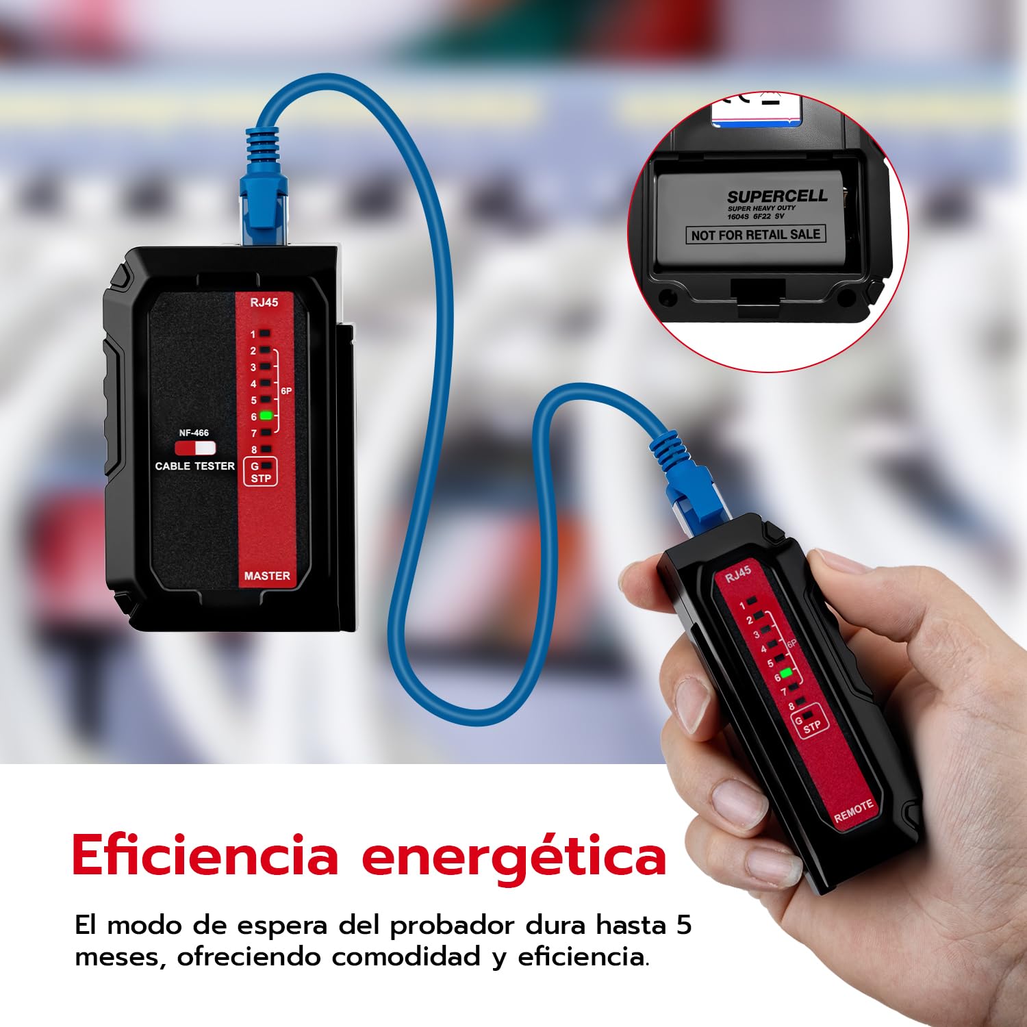 Thumbnail 6 de Mcbazel Tester para Cables RJ11 RJ45 60V