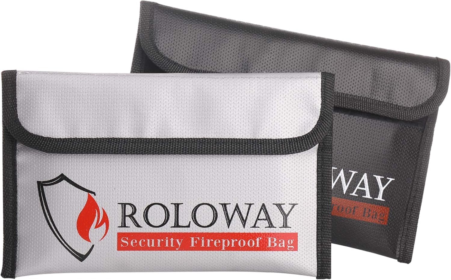 Detalle de SEKAM Kleine Feuerfeste Tasche (2er-Pack) – 12,7 x 20,3 cm, Feuerbeständig & wasserdicht, ideal für Reisepass, Bargeld & Wertsachen