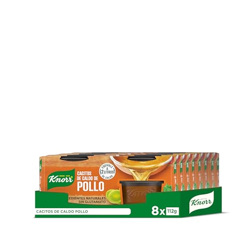 Detalle de Knorr Cacitos de caldo pollo 112 g — pack de 8 🧂