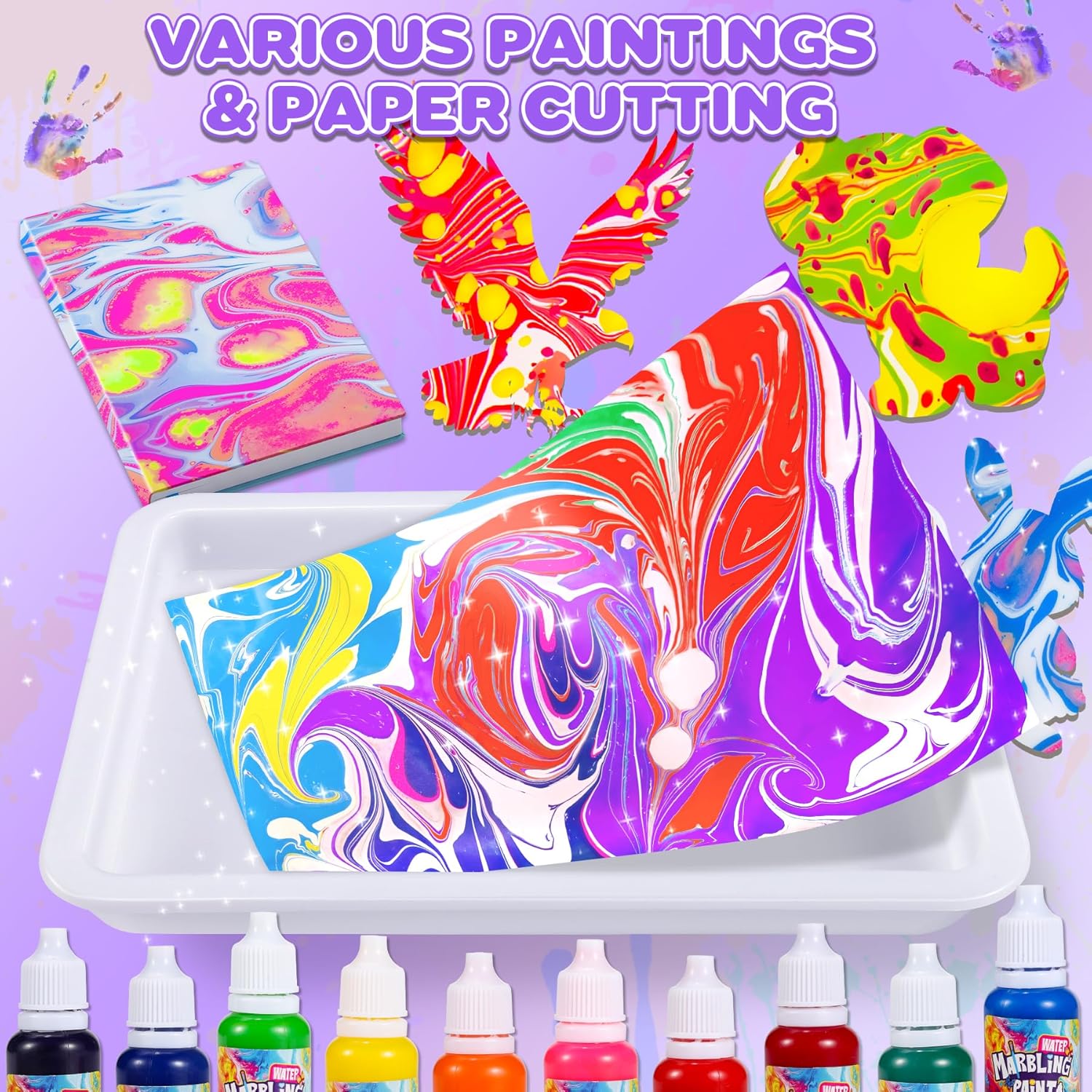 Thumbnail 3 de Lovchil Water Marbling Paint Kit for Kids 🎨