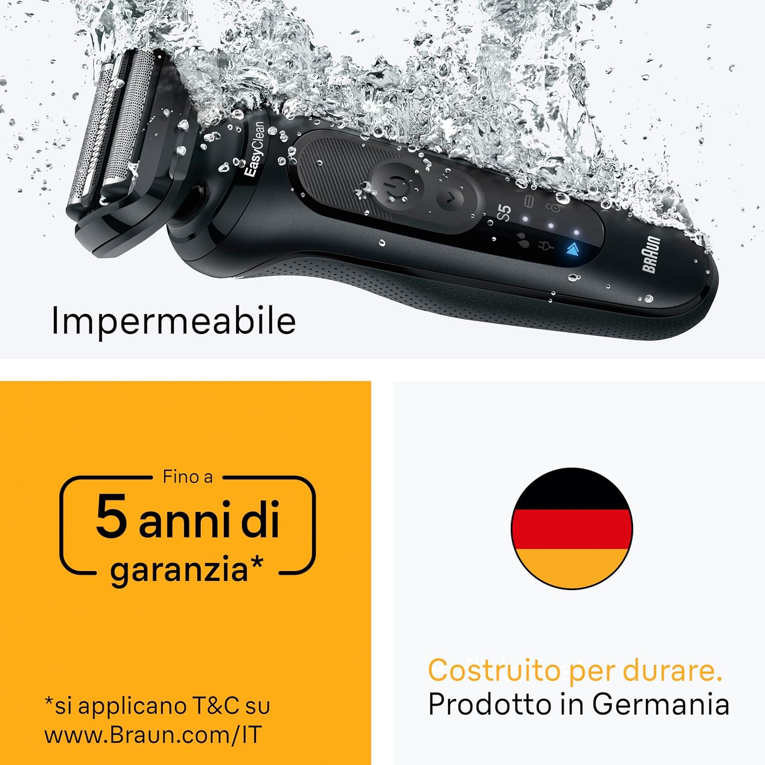 Thumbnail 5 de Braun Serie 5 52-N7650CC rasoio elettrico barba 50 min