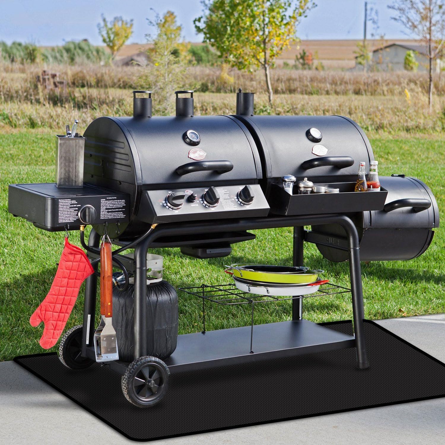 Thumbnail 6 de rumlick HDC-312 Extra-Large Grill Mat, 100 x 39 in, Double-Sided Fiberglass
