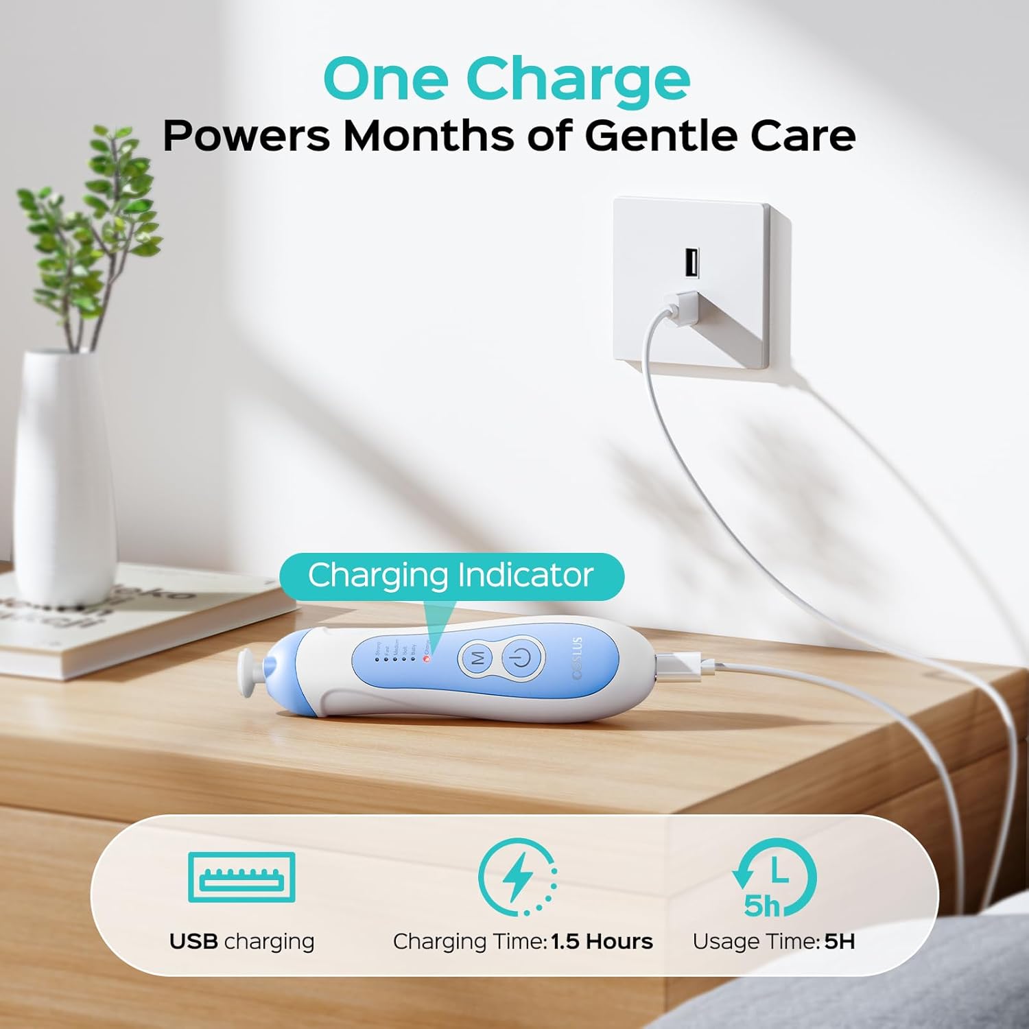 Thumbnail 3 de COSLUS Rechargeable Baby Nail File 5 speeds