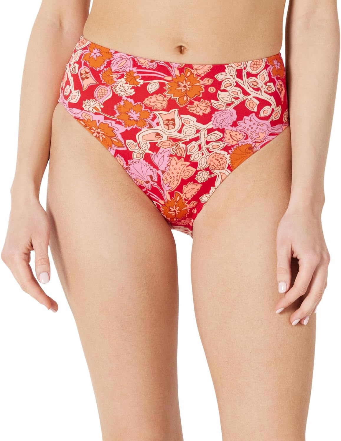 Detalle de Amazon Essentials Femme bas de bikini échancré taille haute
