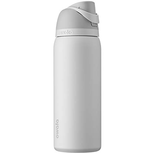 Detalle de Owala FreeSip Stainless Steel Water Bottle 32 oz – Shy Marshmallow