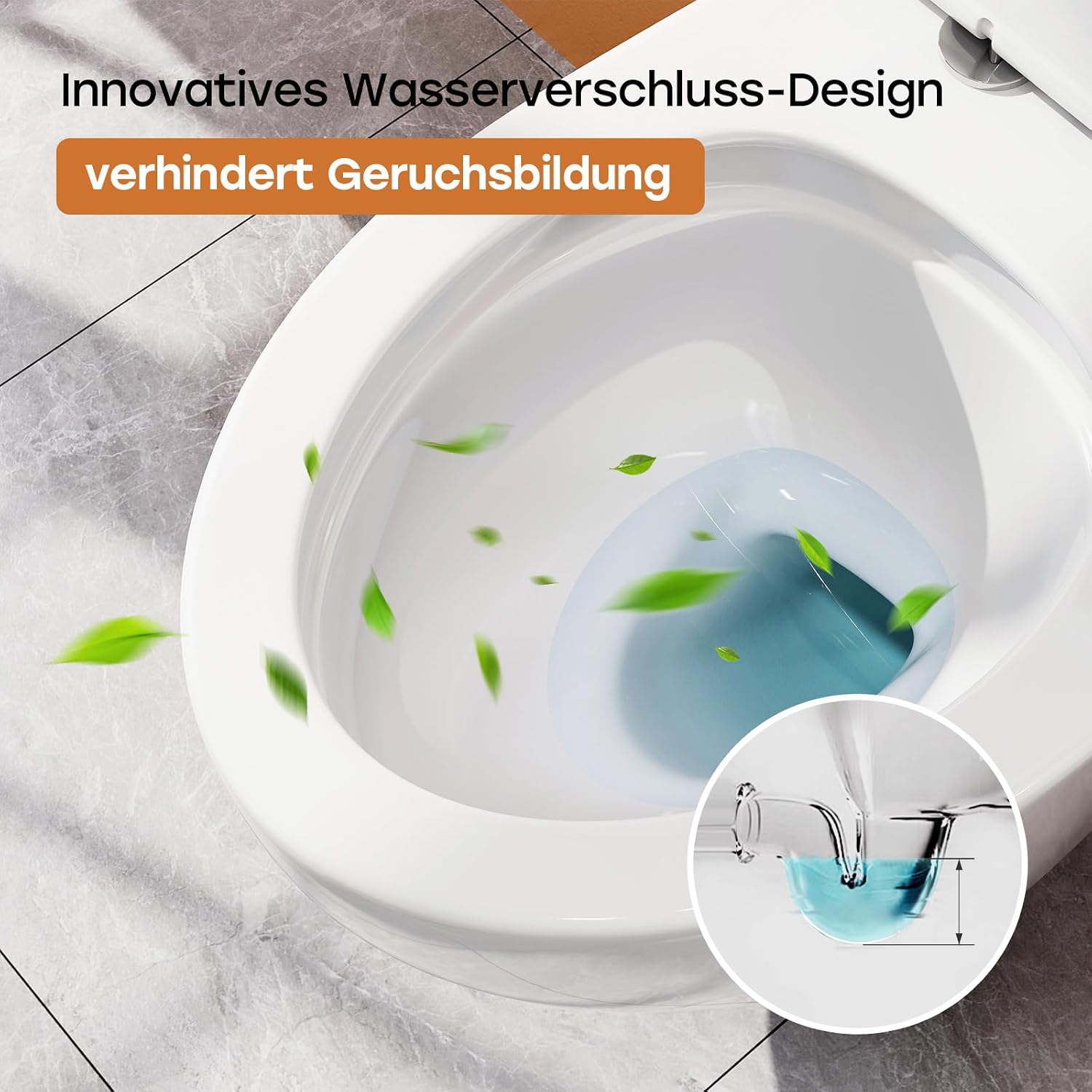 Detalle de Teal Home Hänge WC Keramik mit Nano