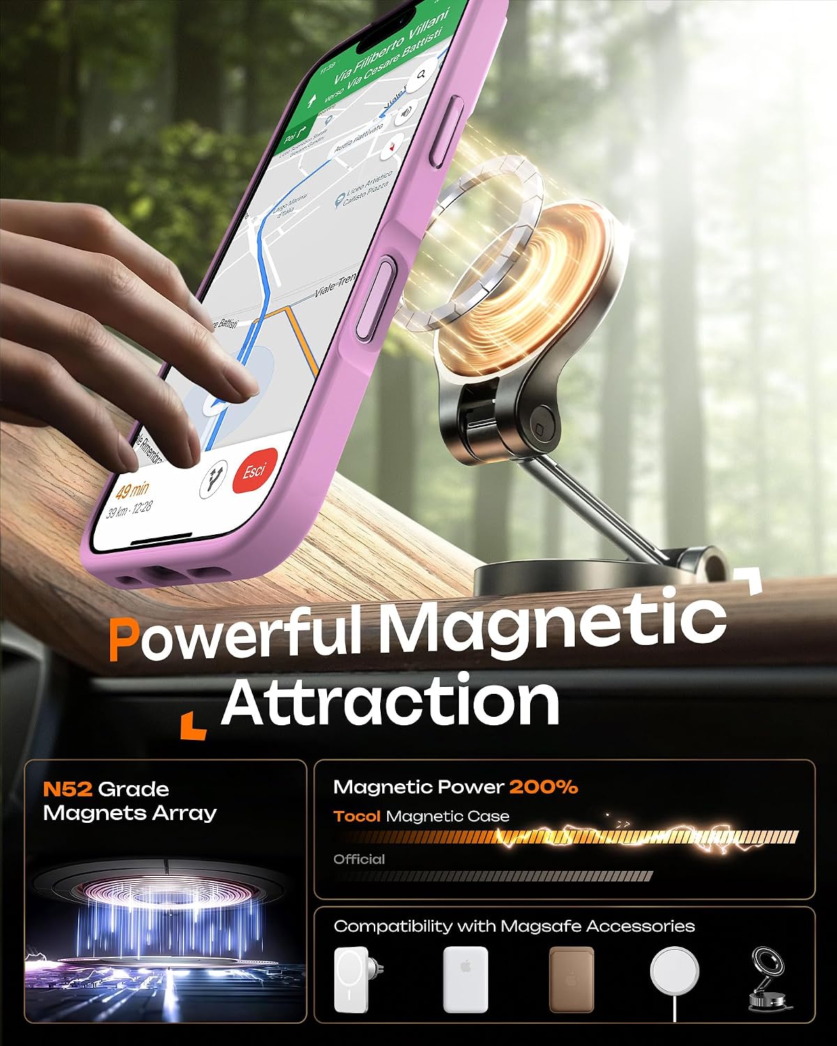 Detalle 2 de TOCOL Magnetic iPhone 16 Plus Case 6.7-inch