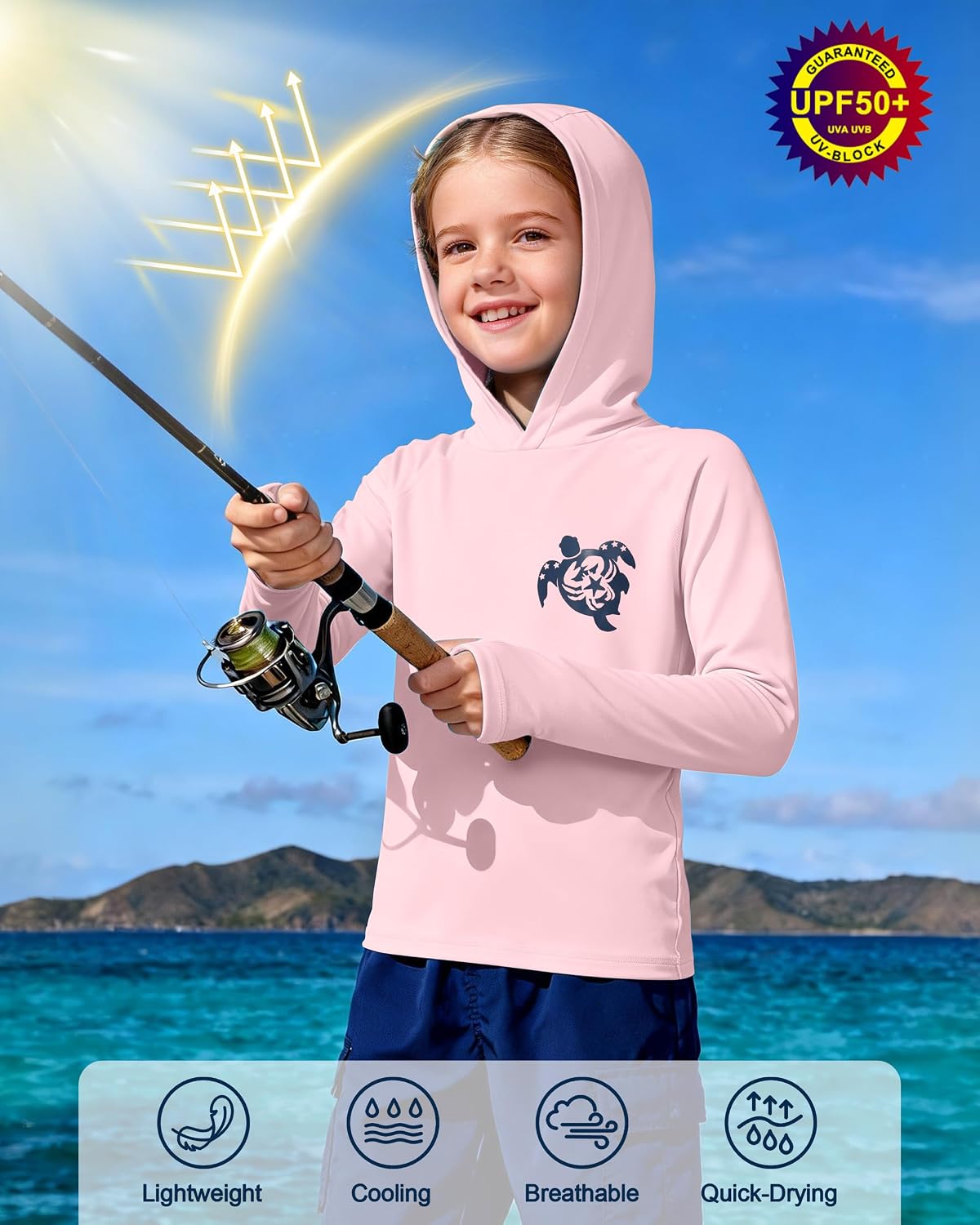 Thumbnail 2 de DRONIRING Kids Rash Guard Hoodie UPF 50+