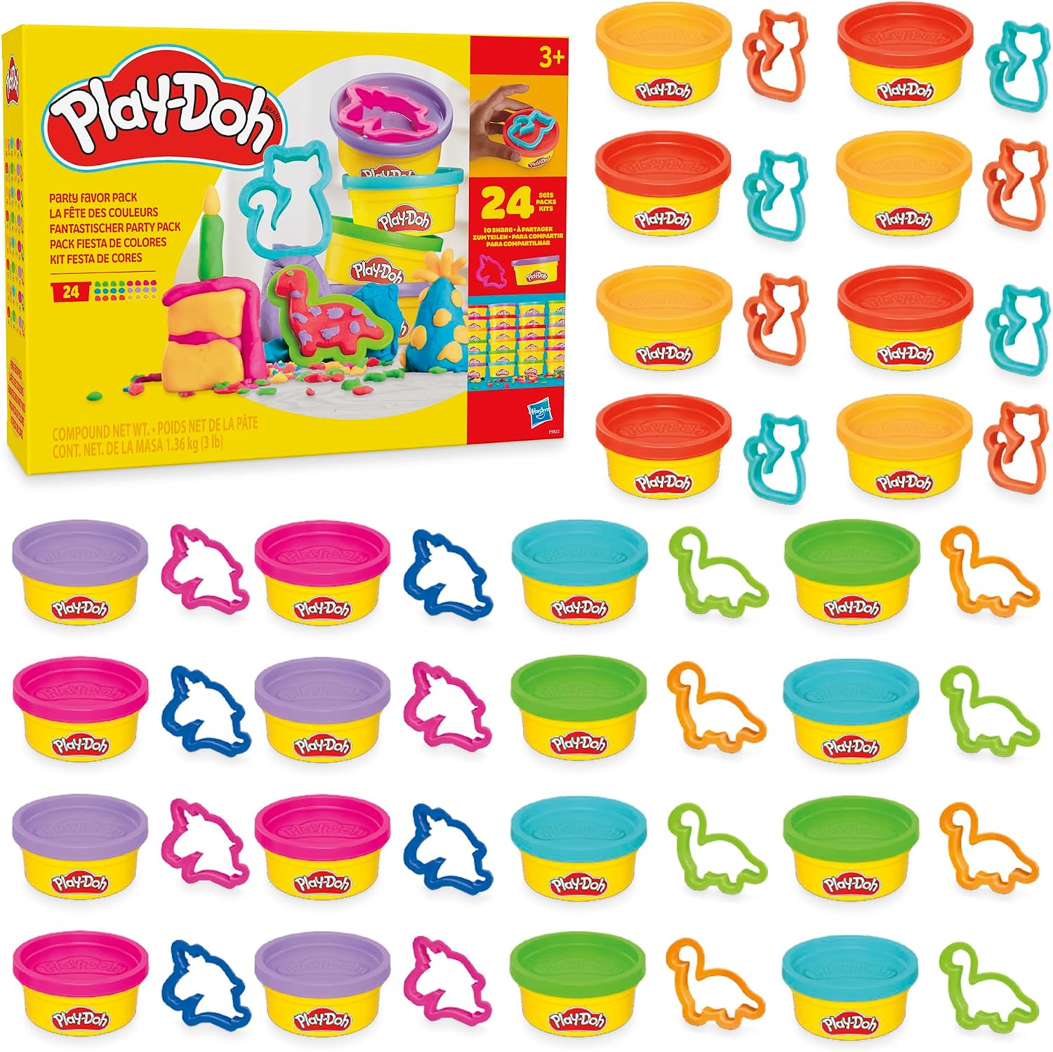 Play-Doh Pack Fiesta de Colores 24 botes 🎨