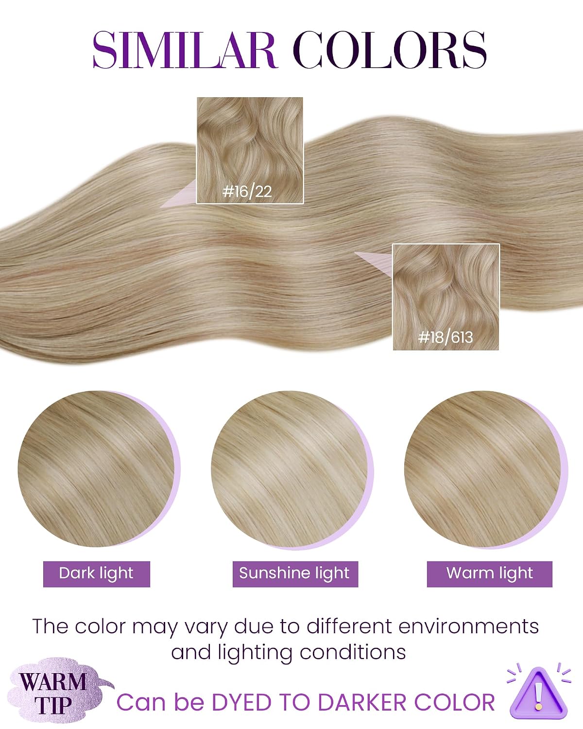 Detalle 2 de LaaVoo Haarverlängerung Echthaar Keratin Blond Platinblond 40 cm, 50 g, 50 Strähnen