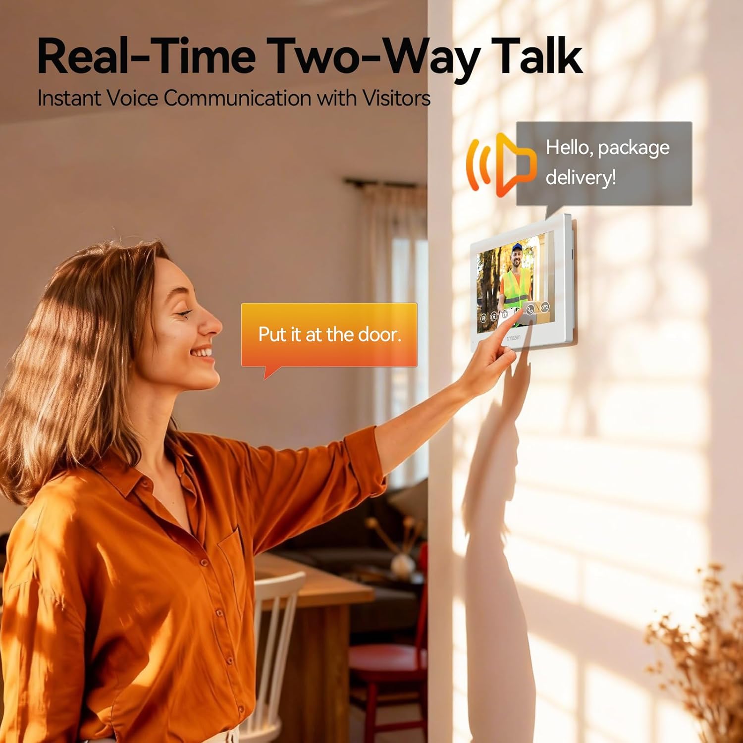 Thumbnail 1 de TMEZON WLAN Video-Türsprechanlage mit Türöffner (7" Touch), 1080P & 2-Draht, TuyaSmart App