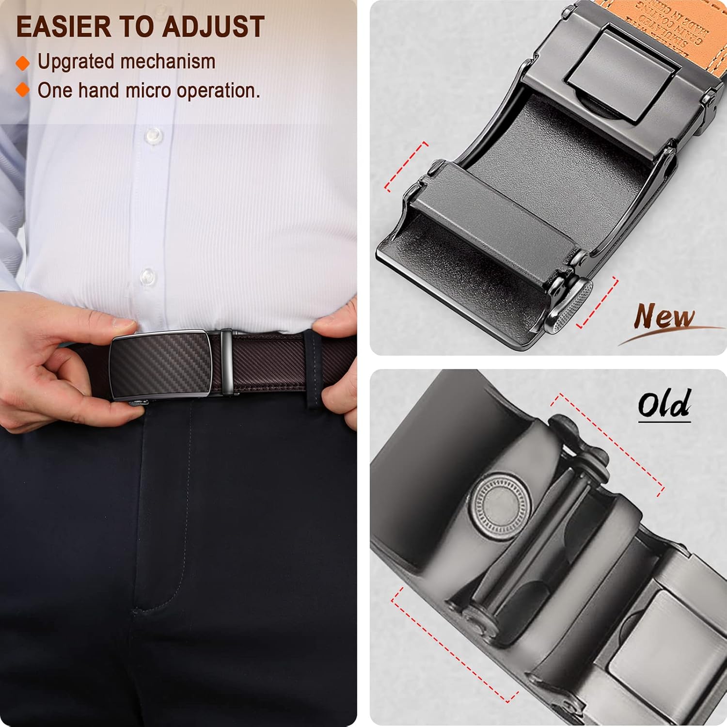 Thumbnail 4 de BULLIANT ceinture automatique homme en cuir, largeur 35 mm (boîte cadeau) — réglage ajustable