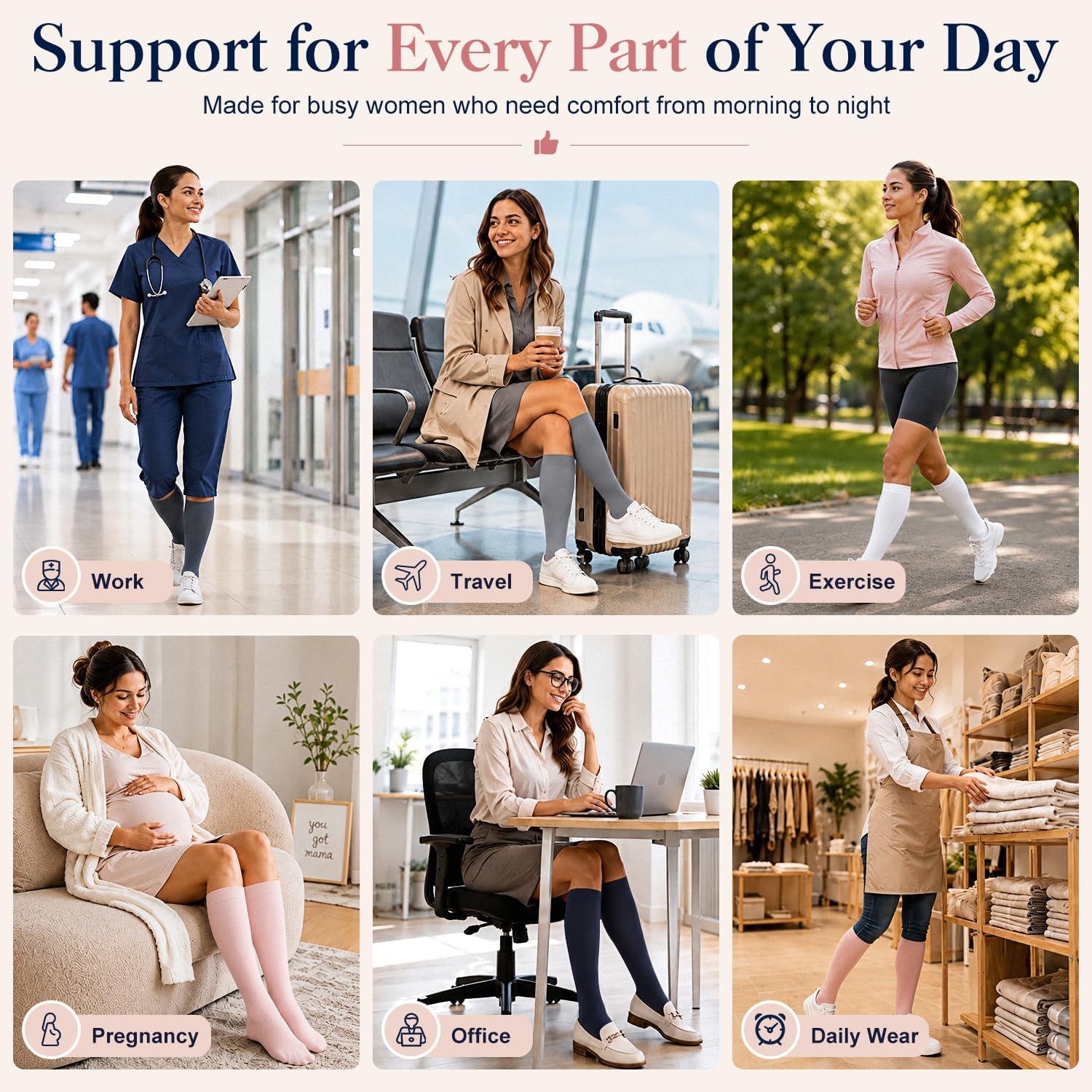 Thumbnail 6 de Copper Compression Socks 6 Pairs