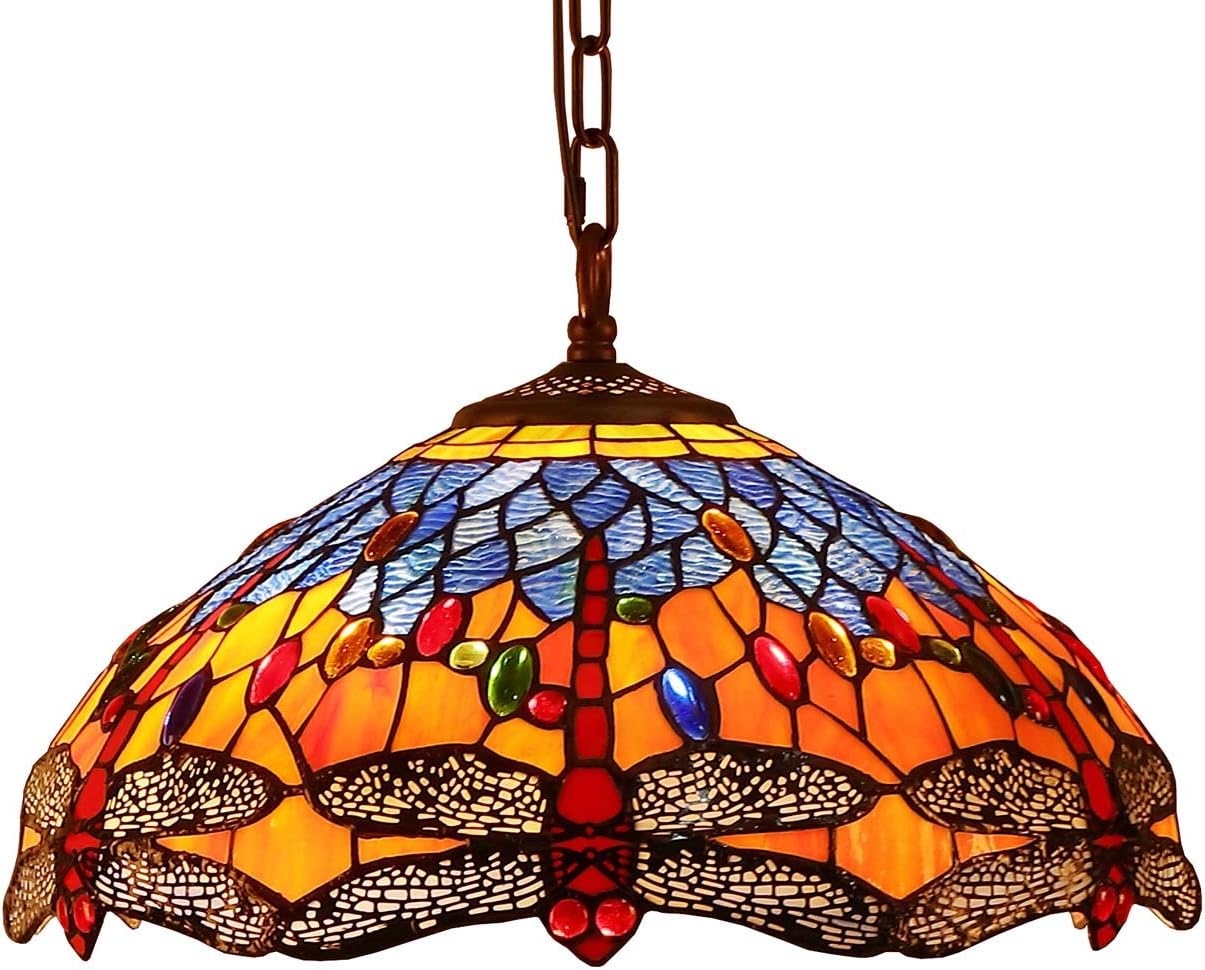 Detalle de Bieye L30709 Dragonfly Tiffany Pendant