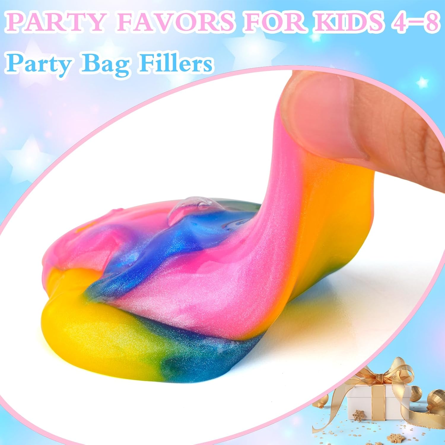 Thumbnail 2 de 102 Pack Bulk Galaxy Slime Kit for Kids – Non-Sticky, Reusable Galaxy Slime