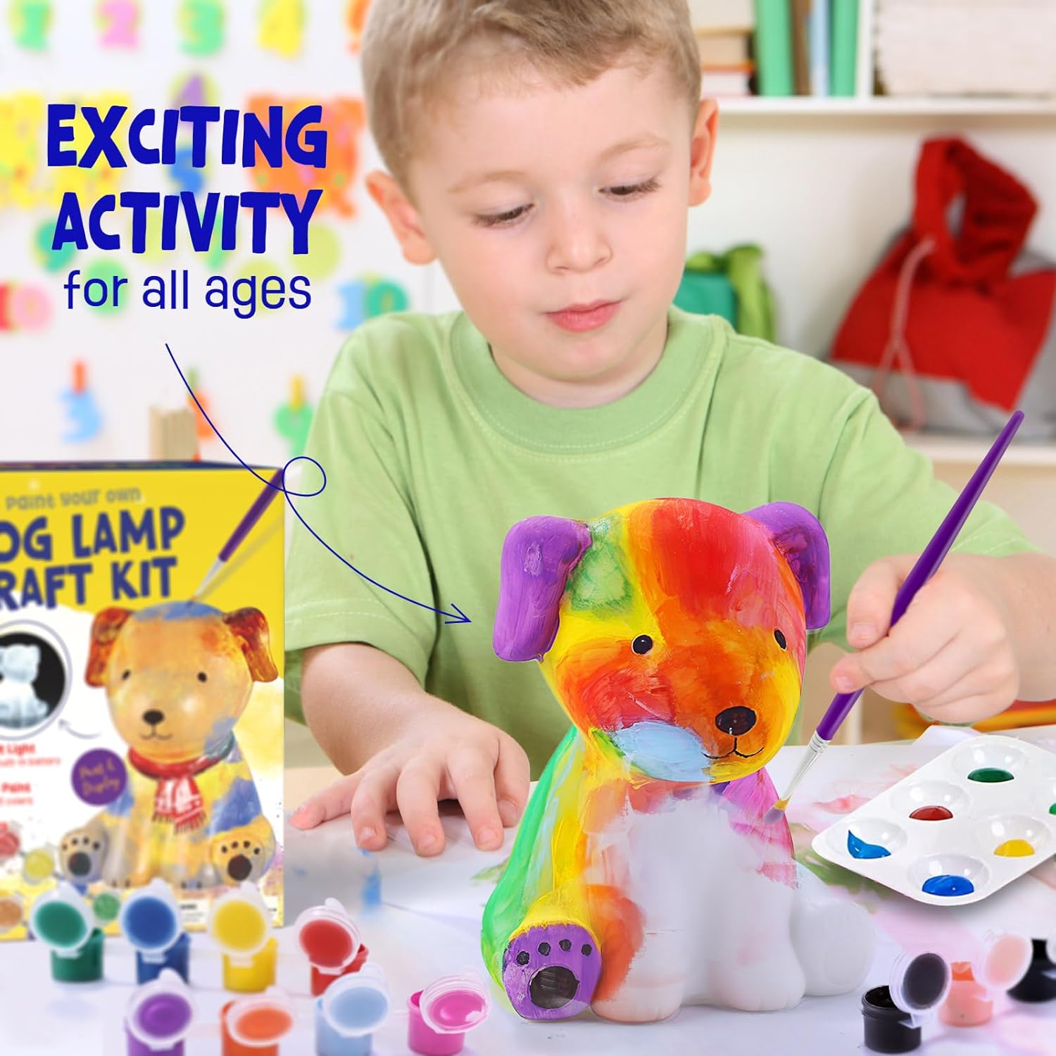 Detalle 2 de DIY-LAOESE Paint Your Own Dog Lamp Kit for Kids ๐จ๐ช