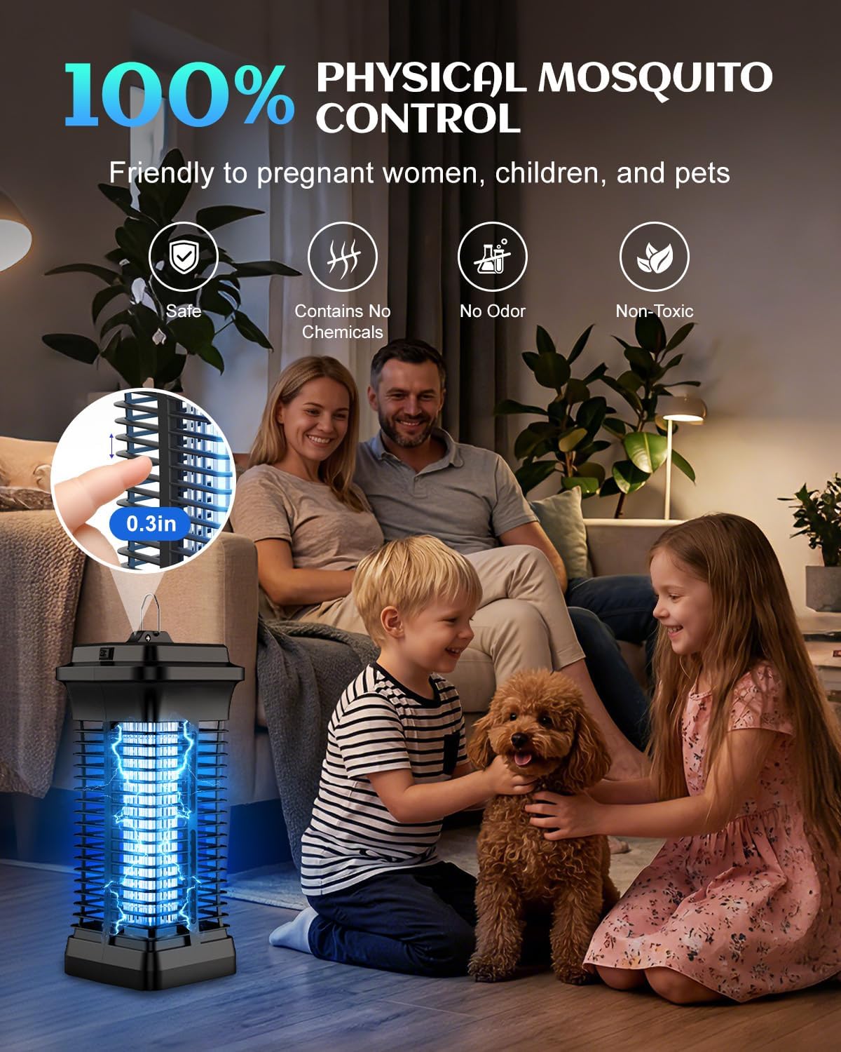 Thumbnail 3 de Molxss Electric Bug Zapper 4200V Indoor/Outdoor