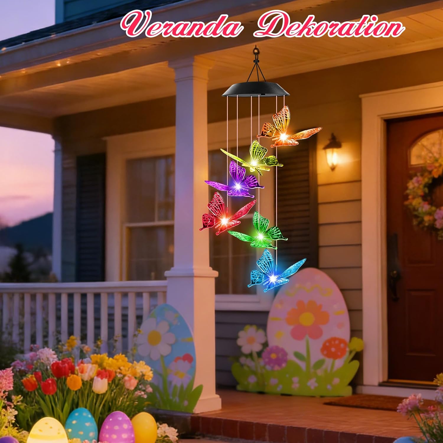 Thumbnail 6 de Osterdeko Solar Windspiel Schmetterling