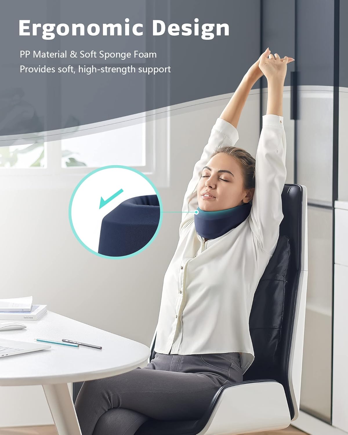 Thumbnail 1 de BLABOK Collare per dolore al collo e sostegno – supporto cervicale regolabile per comfort quotidiano