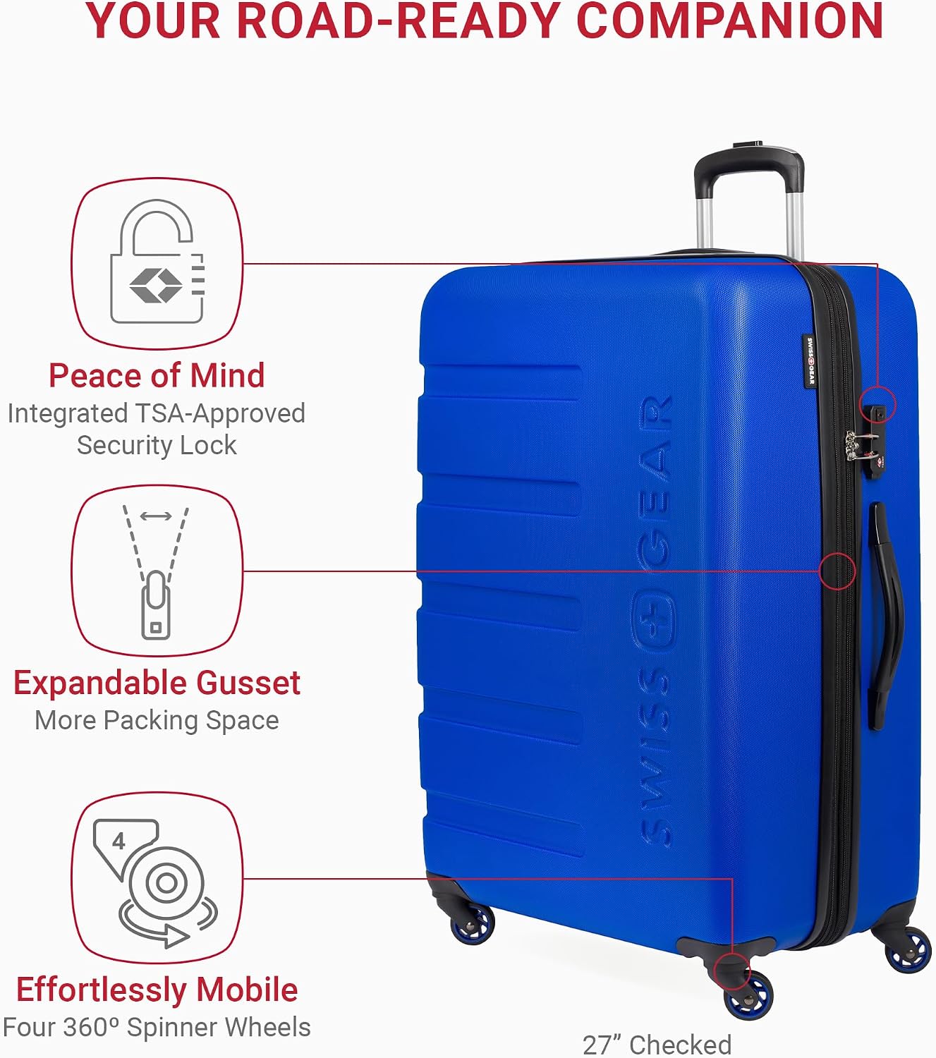 Thumbnail 2 de SwissGear 7366 3-Piece Hardside Luggage Set 27"