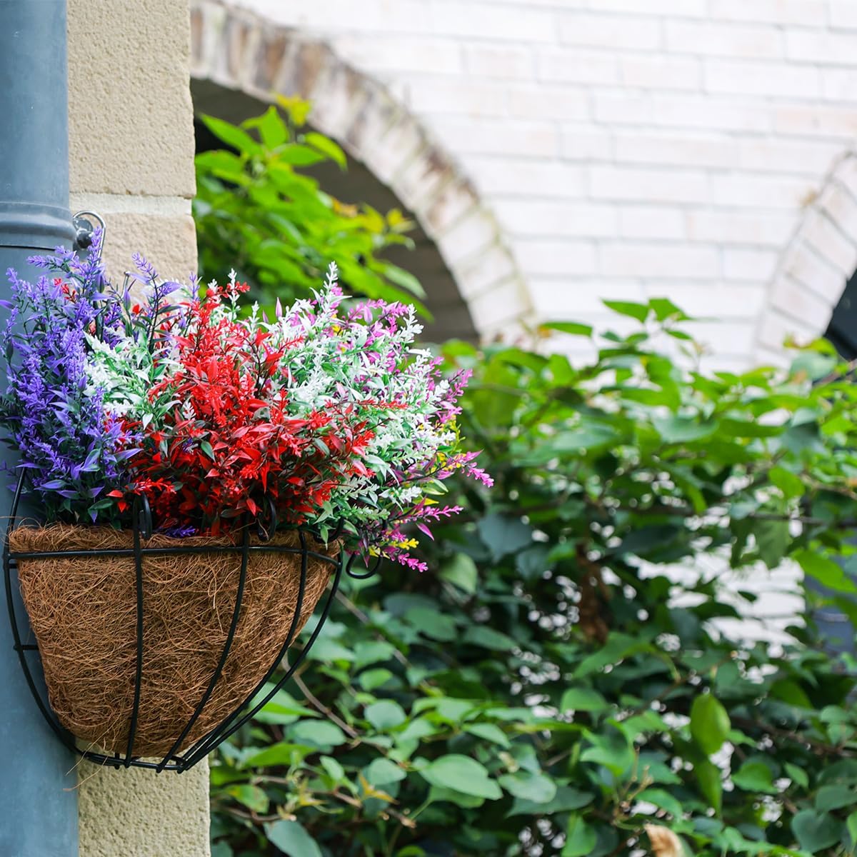 Detalle 2 de Sredumn 20 Bundles Artificial Lavender Flowers (UV resistant) for outdoor pots, hanging baskets and fences
