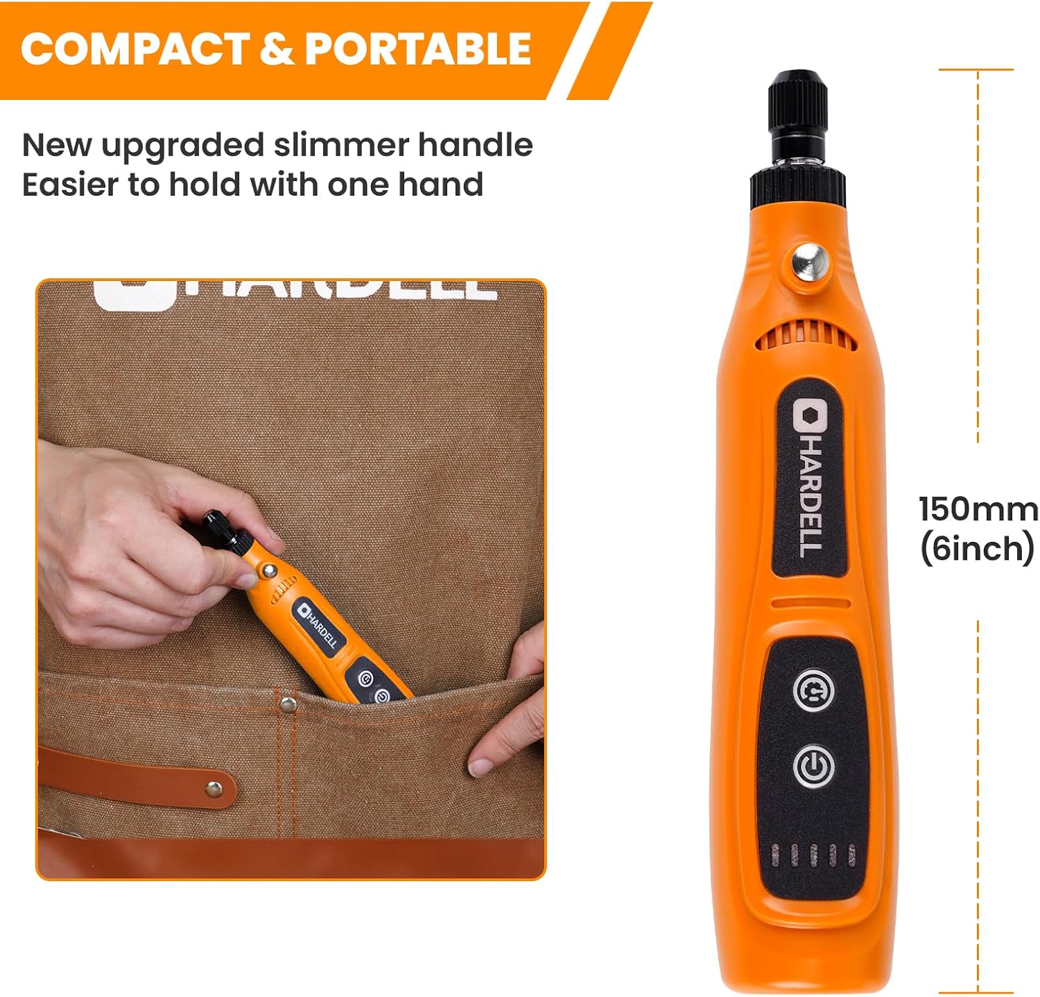 Thumbnail 6 de HARDELL Cordless Rotary Tool, 5-Speed 3.7V with 43 Accessories
