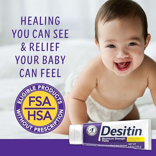Detalle de Desitin Maximum Strength Diaper Rash Paste with 40% Zinc Oxide, 4.8 oz