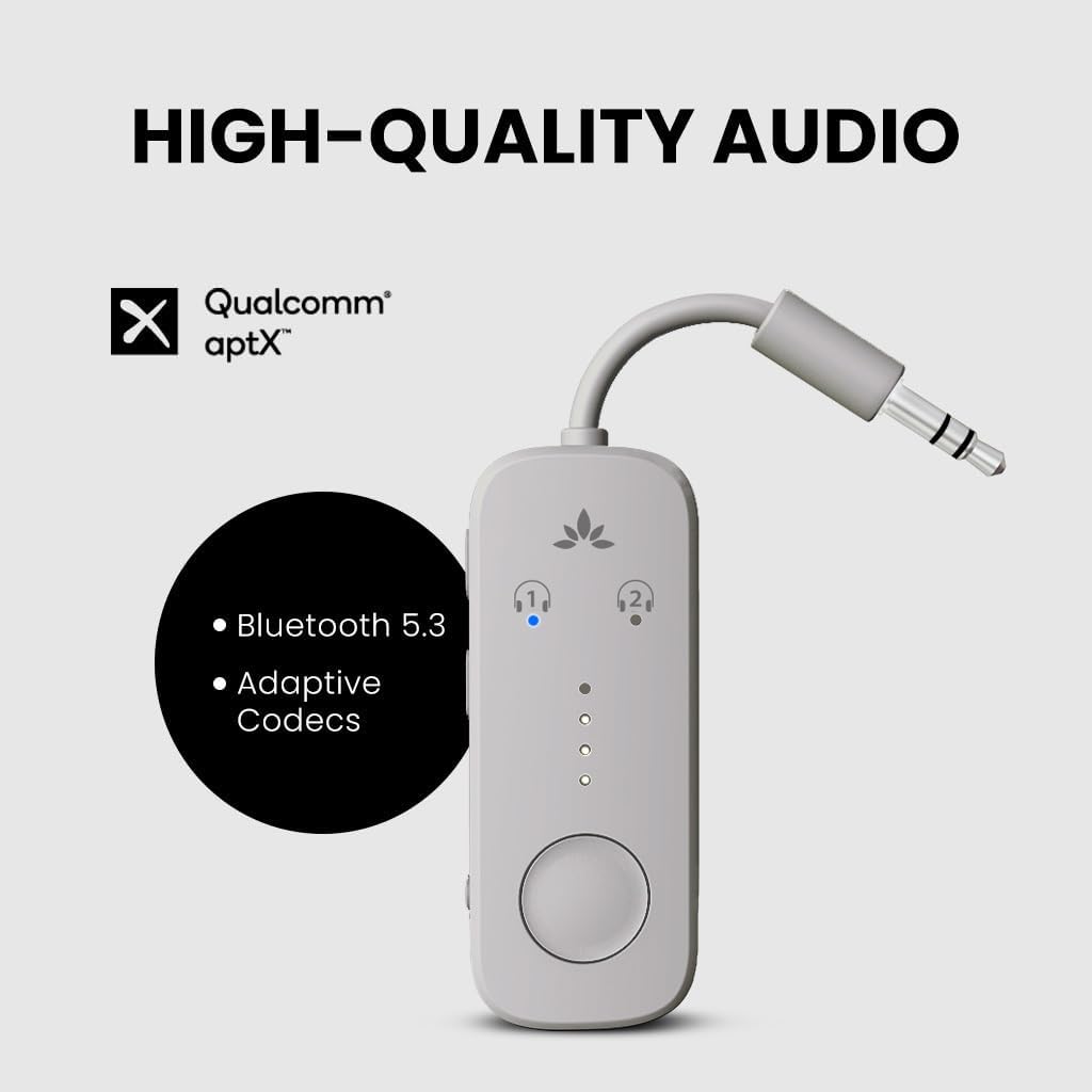 Thumbnail 3 de Avantree Relay – Airplane Bluetooth Adapter for 2 AirPods or Headphones