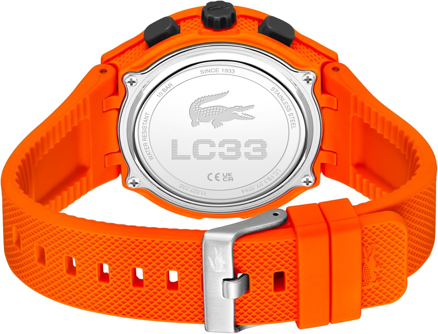 Thumbnail 3 de Lacoste LC33 Orologio Quarzo Multifunzione Analogico-Digitale da uomo/donna, cassa 44 mm, cinturino silicone arancione