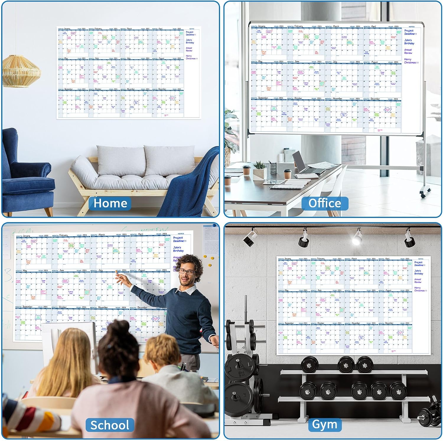 Thumbnail 6 de Large Wall Calendar 147.32 x 94 cm reusable wall planner ๐
