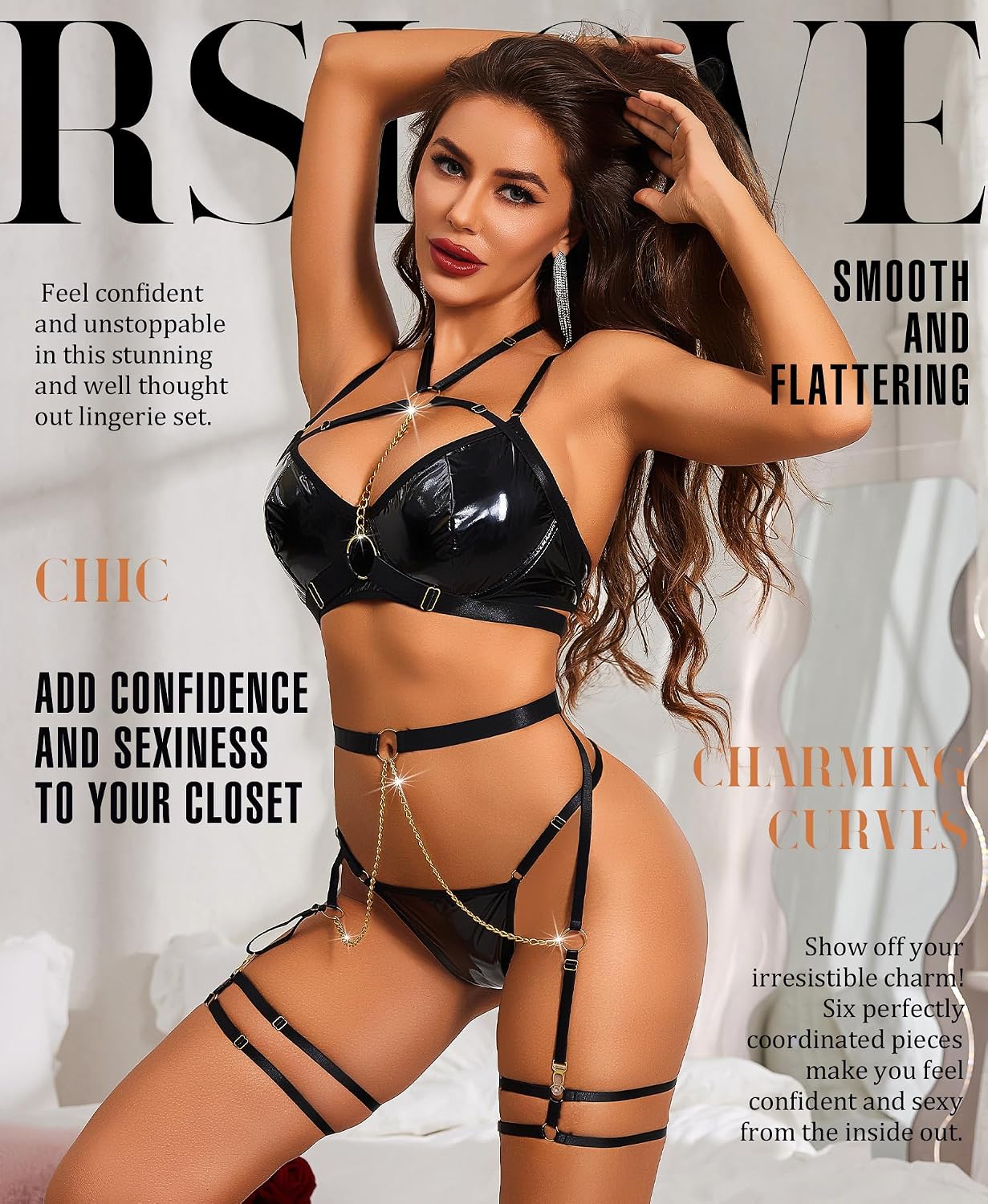 Detalle 2 de RSLOVE Ensemble de lingerie 6 pièces