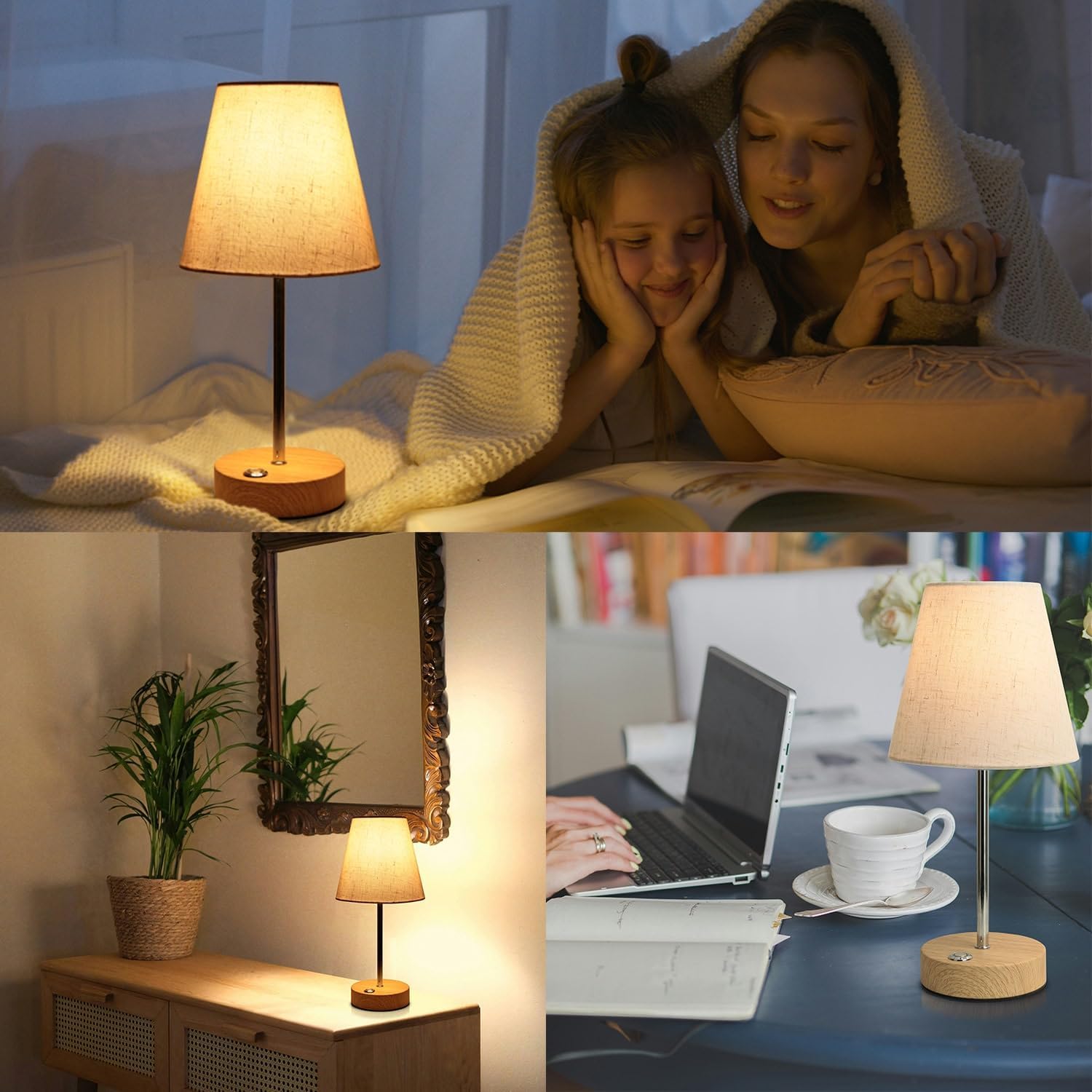 Thumbnail 3 de HSLighting kabellose Tischlampe Kabellos LED Akku (Touch-Dimmung, Typ‑C, bis zu 30.000 h)