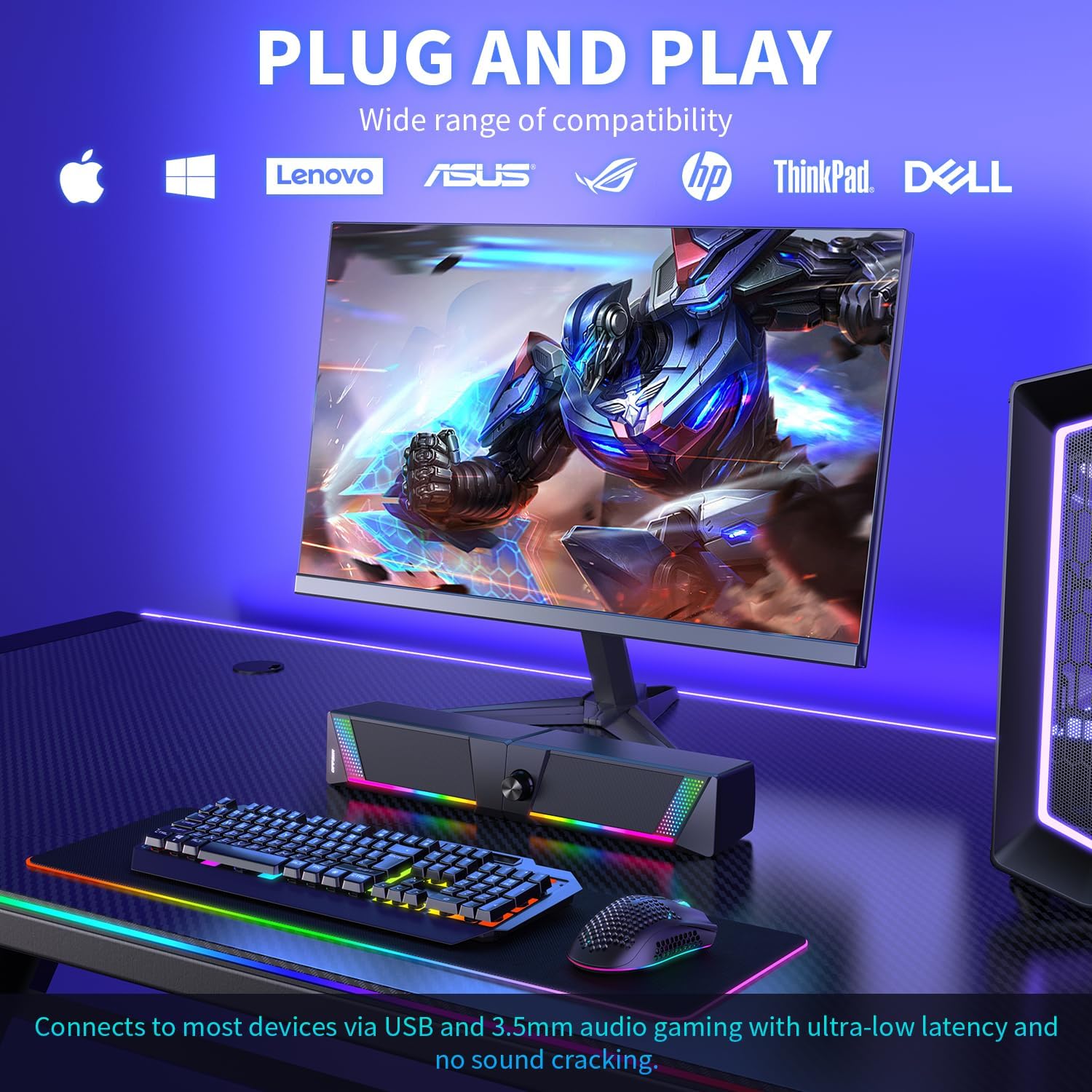 Thumbnail 6 de 2 in 1 PC RGB Speakers 10W