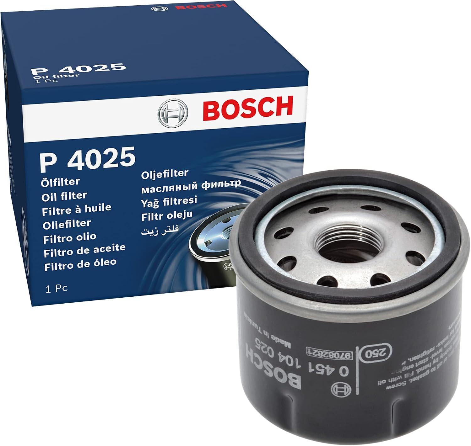 Bosch P4025 – Filtre à huile automobile: séparation des suies et particules métalliques pour une lubrification fiable
