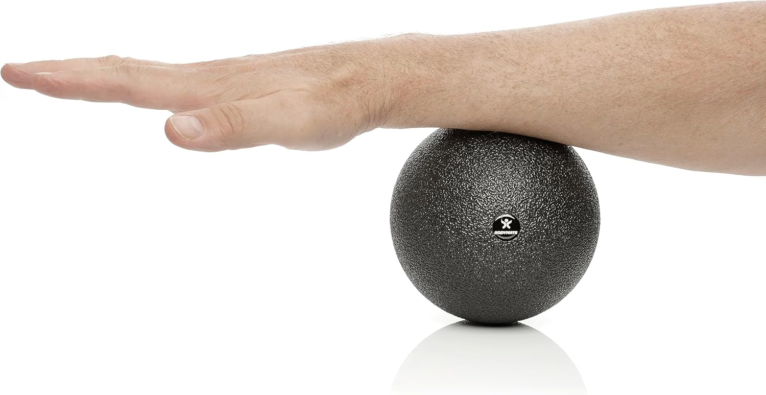 Thumbnail 4 de BODYMATE Set mit großem Faszien-Ball (12 cm) und großem Faszien-DUO-Ball (12×24 cm), Schwarz – Selbstmassage-Bälle für Faszientraining