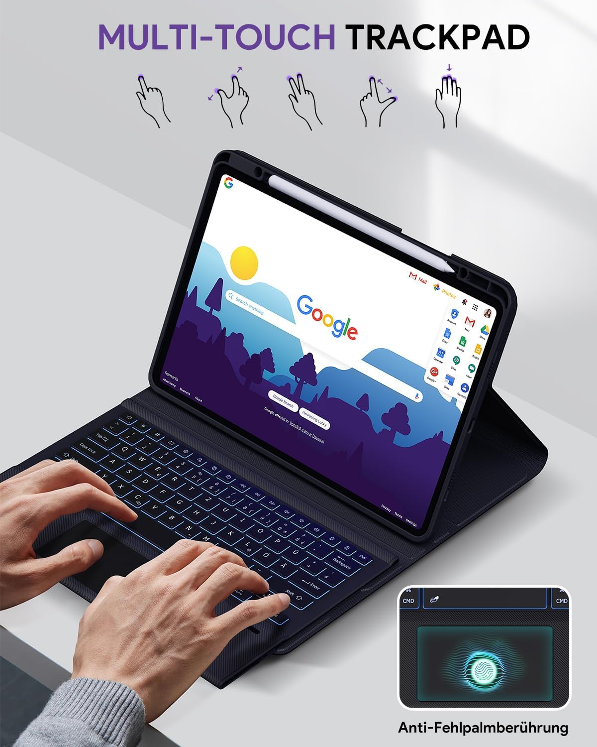 Thumbnail 2 de Doohoeek Schutzhülle mit Tastatur für iPad Air 13