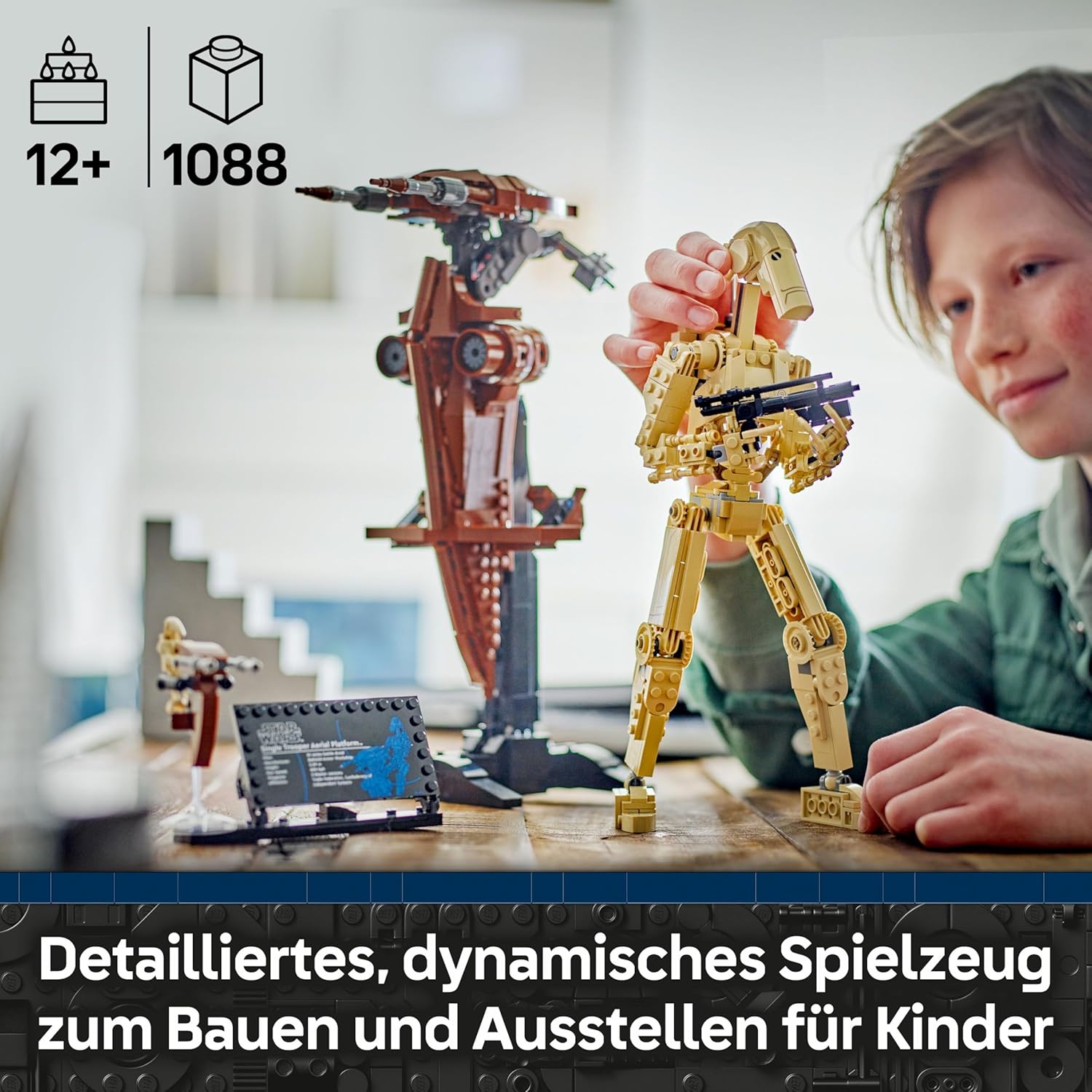 Thumbnail 1 de LEGO Star Wars 75428 Kampfdroide mit STAP – Bausteinfigur mit Display-Set und Speeder