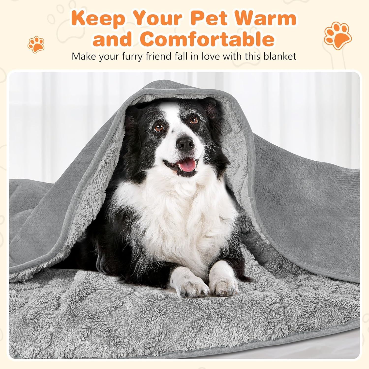 Thumbnail 6 de Omtofo Coperta Impermeabile 100×75 cm per Cani di Taglia Media: Calda, Reversibile e Protettiva
